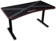 🎮 xtrempro 11159 gaming desk: spacious three monitor gamer display area table with cable management and full mouse pad cover - black logo