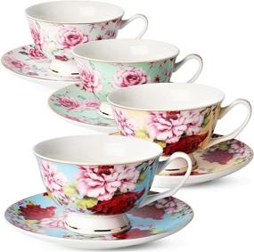 img 4 attached to 🌺 BTäT Floral Tea Cups Assortment