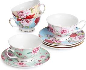 img 1 attached to 🌺 BTäT Floral Tea Cups Assortment