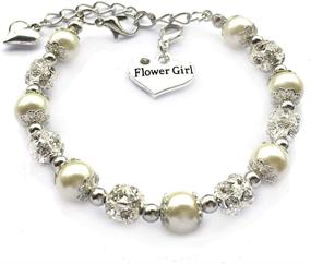 img 1 attached to DOLON Flower Bridal Wedding Bracelet Girls' Jewelry