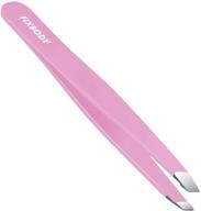 probeauty pink slant tip tweezers – fixbody stainless steel eyebrow tweezers for your everyday beauty routine logo