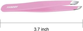 img 3 attached to PROBEAUTY Pink Slant Tip Tweezers – FIXBODY Stainless Steel Eyebrow Tweezers for Your Everyday Beauty Routine