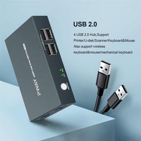 img 2 attached to 🔁 HDMI KVM Переключатель, 2-портовый с USB 2.0 Concentrators, 4K@30Hz, Включает HDMI кабели и USB-B кабели, Обратно совместим с более низкими разрешениями