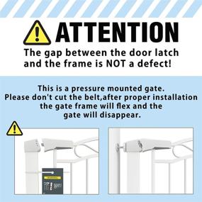 img 1 attached to 🚸 Premium Extra Wide Baby Gate: Walk Through Safety Child Gate for Large Openings - Ideal for Stairs and Doorways - Auto Close Indoor Gates for Kids Or Pets 76.38"-79.13