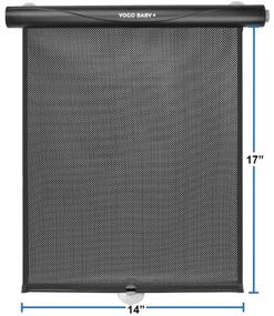 img 3 attached to 🌞 Car Roller Sunshade Deluxe Set: 2 Kids Black Retractable Window Sunshade Blocks Sun & Keeps Car Cool, Neat Look When Not In Use