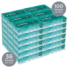 img 2 attached to Kleenex Professional Facial Tissue for Business (21400) - Bulk Case of 36 Flat Tissue Boxes - 100 Tissues per Box - Total 3,600 Tissues