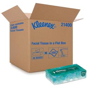 img 4 attached to Kleenex Professional Facial Tissue for Business (21400) - Bulk Case of 36 Flat Tissue Boxes - 100 Tissues per Box - Total 3,600 Tissues