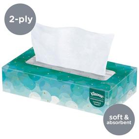 img 3 attached to Kleenex Professional Facial Tissue for Business (21400) - Bulk Case of 36 Flat Tissue Boxes - 100 Tissues per Box - Total 3,600 Tissues