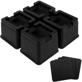 img 1 attached to 🛏️ Enhance Your Furniture Set-Up with Joyclub 3 Inch Heavy Duty Bed Risers - Durable, Stackable, Fits Sofas, Tables, Couches & Beds