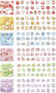 🐰 doraking 300-piece cute cartoon rabbits washi stickers for scrapbooking, planner, and bullet journals (blue) logo