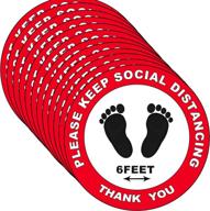 enforce social distancing with effective floor decals stickers logo