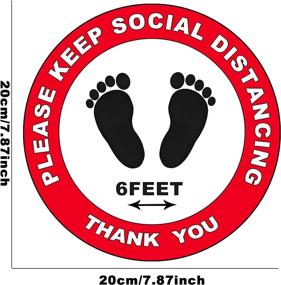 img 2 attached to Enforce Social Distancing with Effective Floor Decals Stickers