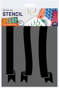 img 2 attached to 🎨 Versatile A5 Banner Shapes Stencil - Card or Plastic - Reusable & Kid-Friendly - Perfect for Painting, Crafts, Cakes, Walls, and Furniture