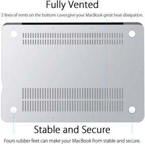 img 1 attached to UESWILL 2 в 1 гладкий мягкий матовый корпус из твердого пластика с силиконовым чехлом для клавиатуры, совместимый с MacBook Pro 13 дюймов с CD-приводом (без ретины) (Модель A1278) + микрофибровая салфетка для чистки ноутбука