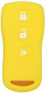 segaden silicone cover protector case holder skin jacket - nissan 3 button remote key fob cv2507 yellow logo