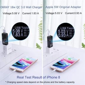 img 2 attached to 🔌 OKRAY Quick Charger 3.0 Wall Charger 2 Pack - 18W QC Fast Charging USB Power Adapter Compatible with iPhone 12/11, Samsung Galaxy S20/S10, 10W Wireless Charger, Pad, Tablets (Black White)