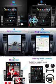 img 2 attached to 🚗 CAMECHO Android Car Radio Double Din 9.7'' Vertical Screen Car Stereo with Bluetooth GPS FM Mirror Link iOS Android Phone Link+Rear View Camera