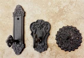 img 3 attached to Lulu Decor Roman Antique Key Shaped Hooks: Strong Heavy Decorative Hooks in Black for Elegant Wall Decor - Set of 3 Hooks, Different Styles - Perfect Housewarming/Holiday Gifts