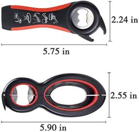 img 1 attached to 🔧 Удобный набор открывалок "5 в 1" и "6 в 1" для старших и артритических рук - эффективные многофункциональные кухонные инструменты для пожилых людей и детей (2 шт.)
