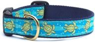 🐢 sea turtle pattern dog collars and leashes – up country collection (large size: 15-21 inches, 1" width) logo