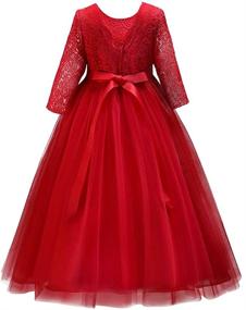 img 2 attached to 👗 Enchanting Princess Pageant Sleeve Dresses: Perfect for Bridesmaids and Communion Girls' Clothing