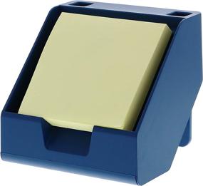 img 4 attached to 🔵 Bostitch Konnect Sticky Note Holder + Business Card Stand with Pen Holders - Blue