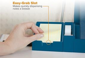 img 2 attached to 🔵 Bostitch Konnect Sticky Note Holder + Business Card Stand with Pen Holders - Blue