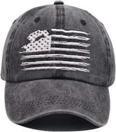 🧢 hhnlb adjustable american flag trucker hat - distressed retro washed usa flag car baseball cap for men and women logo