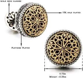 img 3 attached to 👔 Elevate Your Style with Plated Vintage Celtic Filigree Cufflinks