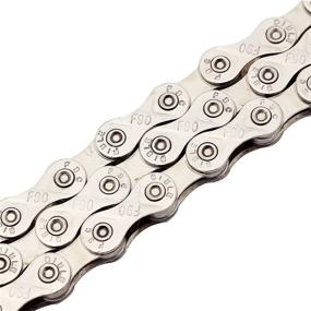 img 3 attached to 🚲 ZHIQIU FSC 9 Speed 116L Bicycle Chain: Silver and Gold (1/2x11/128-Inch) Ideal for 8-Speed Bikes