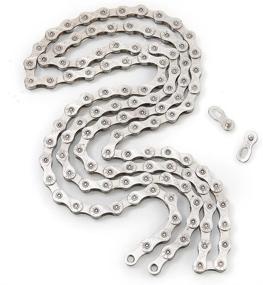 img 4 attached to 🚲 ZHIQIU FSC 9 Speed 116L Bicycle Chain: Silver and Gold (1/2x11/128-Inch) Ideal for 8-Speed Bikes