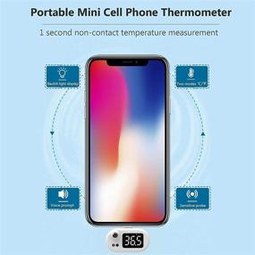 img 2 attached to 🌡️ Mini Infrared Thermometer with Large Digital Display for Mobile Phones - USB Connectivity for Apple and Type-C Devices