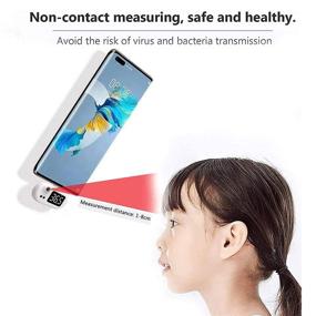 img 1 attached to 🌡️ Mini Infrared Thermometer with Large Digital Display for Mobile Phones - USB Connectivity for Apple and Type-C Devices