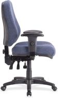 💺 lorell high-back multi-task chair: blue, adjustable height, 26-7/8 by 26 by 39-42.5 inches logo