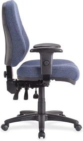 img 3 attached to 💺 Lorell High-Back Multi-Task Chair: Blue, Adjustable Height, 26-7/8 by 26 by 39-42.5 Inches