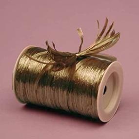 img 2 attached to Copper Metallic Raffia Ribbon Yards