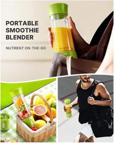 img 1 attached to 🥤 TKTK Portable Blender: 18 Oz Personal Blender for Shakes & Smoothies with Rechargeable USB - Powerful 150W Smoothie Blender, 6 Blades, PCTG Food Grade - Perfect for Travel & Office Use