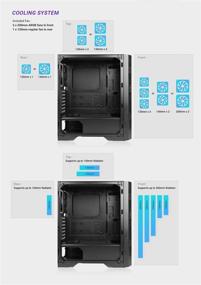 img 2 attached to 🖥️ Черный корпус для игрового компьютера Raidmax X6 с закаленным стеклом и 2 вентиляторами RGB, поддерживающий ATX форм-фактор