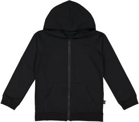 img 1 attached to Youth Zip-up Fleece Hoodie Sweatshirt by T.O. Kids