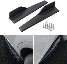img 4 attached to 🚗 Aishun Dtouch Universal Black Side Skirts - 450mm Exterior Side Bottom Line Extensions Splitter Lip Car Diffusers