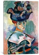 🎨 henri matisse's woman in a hat (1905) on icanvasart - 26x18 inches logo