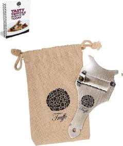 img 4 attached to 🔪 5☆ Truffle Slicer & Chocolate Shaver: Premium Stainless Steel, Adjustable Blade, Includes Chic Fabric Bag, Recipe E-Book, PDF User Guide. Perfect for Truffles, Cheese, Garlic, Mushrooms & Veg!