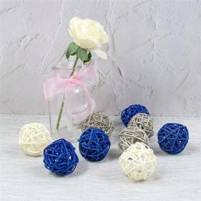 img 2 attached to 🎉 AUEAR 15-Pack Decorative Rattan Wicker Balls for Wedding Table Crafts, Party Accessories, and Vase Fillers - Stunning Decorations