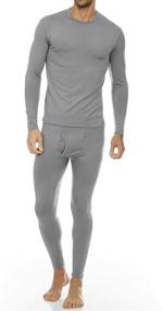 img 4 attached to 🔥 Stay Warm and Cozy with Thermajohn Men's Ultra Soft Thermal Underwear Long Johns Set with Fleece Lined