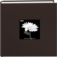 📷 stylish fabric frame cover photo album with 200 pockets for 4x6 photos in chocolate brown logo