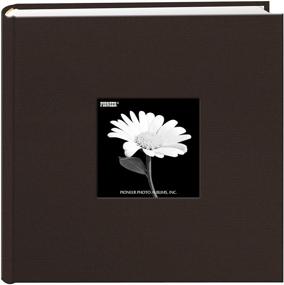 img 4 attached to 📷 Stylish Fabric Frame Cover Photo Album with 200 Pockets for 4x6 Photos in Chocolate Brown