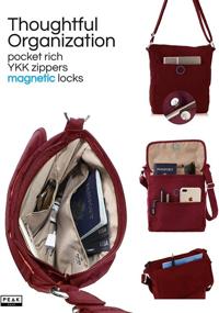 img 1 attached to Nylon Crossbody Purse with Discreet RFID Pocket & Lifetime Lost & Found ID Protection