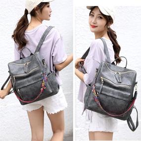 img 1 attached to 👜 Women's Fashion Shoulder Handbags & Wallets: Synthetic Leather Backpack