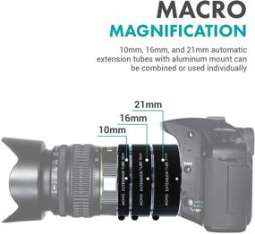 img 2 attached to 📸 Movo Photo AF Macro Extension Tube Set for Micro 4/3 Mount Mirrorless Camera System (Compatible with Olympus Pen, Panasonic Lumix, Blackmagic Cinema Camera) - 10mm, 16mm, and 21mm Tubes