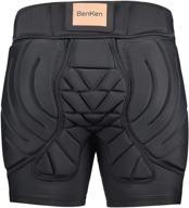 🩳 bk butt pads impact shorts – hip protector for men and women, protective tailbone padded short pants for snowboarding, skating, and skiing logo